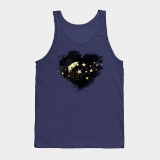 Crescent Moon and Stars Tank Top